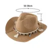 Berrette di paglia Cappello 8cm Brim Summer Cooling Beach Sun Outdoor Party Outdoor Panama's Men's Jazz Sombreros de Mujer