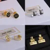 18K Gold M Brandbuchstaben Designer Ohrringe Stud für Frauen Retro Vintage Luxus Rundkreis Doppelseite tragen chinesische Ohrringe Ohrringe Charm Schmuck Geschenk