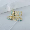 Hoop Earrings CANNER Colorful Zirconia 925 Sterling Silver Female Fashion Cute Romantic Elegant Jewelry Couple Handmade Gifts