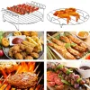 Akcesoria Air Fryer Stojak ze stali nierdzewnej Rałki TAKSEMING AIR FRYER Narzędzia do pieczenia BBQ GRIL Baking Coaker Narzędzia do gotowania