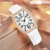 Montre-bracelets Sinobi Luxury Femmes Regardez Fashion Shinning Diamonds Strap de cuir étanche Roman Numbers Roman Femme