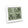 Gauges Oria Thermomètre Hygromètre numérique intérieur Mini LCD Température Monitor Monitor Humidity Metter avec horloge