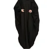 Ethnic Clothing Muslim Ladies Abaya Dubai Women's Solid Dress With Small Bag Color Hooded Milk Silk Bat Sleeve