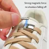 Pièces de chaussures Amélioration des lacets magnétiques Laces Chaussures Elastic No Tie Lazy Shoelace Lock One Size convient à tous les enfants adultes