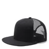 Adulte Color Color Flat Mash Cap Mesh Men Femme Hiphop Plain Baseball Chapeau de baseball 55-60cm 240411