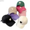 Caps Chapéus Capinho de algodão Capinho de beisebol Adequado para meninas filhos filhos fofos em forma de coração chapéu de sol do sol color