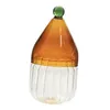 Storage Bottles Glass Candy Dish With Lid Buffet Jar Cookie For Nuts