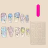 Candy Color Faux ongles avec décoration de lune d'étoile longue durée durable matériau imperméable de faux ongles pour le shopping en voyage datant 240430