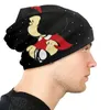 Beralar Moda Kış Sıcak Erkekler Kadın Örme Şapkalar Yetişkin Unisex Komik Mafalda Anime Kafataları Beanies Caps Cartoon Kawaii Bonnet