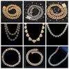 Hip Hop Necklace Iced Out Diamond 14mm 925 Silver Moissanite Cuban Link Chain