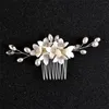 Coix de cheveux Pure White Flower Peigt Wedding Bridal Headress Floral Rimestone Crystal Heading Bijoux Perles Handmade Head Decoration