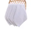 Serviettes 5pcs petites serviettes carrées purs coton maternelle blanc carré serviette à pied de thérapie hôtel hôtel serviette de serviettes petites serviettes de serviette salle de bain