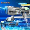 Pistolet z bronią elektryczną pistolet wodny LED Pistolet Automatyczny WaterGun ciągłe strzelanie do strzelania 3 butelki Pistolety duże pojemności woda zabawa zabaw dla chłopców Kid T240506