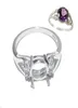 Pierścienie klastra koraliki Sterling Silver 925 Drobna biżuteria okrągła akcesoria DIY Semi Mount Gem Pierścień