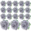 Kwiaty dekoracyjne 50pcs Wstążka z płaszczyzny na ślub DIY Crafts (Grey)