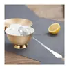 Spoons 1Pcs Bend Stainless Steel Coffee Spoon Ice Cream Dessert Tea For Picnic Kitchen Accessories Tableware Drop Delivery Home Gard Dhpr6