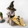 Vêtements pour chiens cosplay cosplay halloween pour animaux de compagnie Costume Costume Cape and Wizard Hat for Holiday Decoration Party Gift H240506