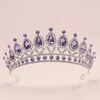 Bijoux de cheveux de mariage icazo mariée mariage classique couronne de luxe cristal artificiel adapté aux couches de la fête des fêtes de fête