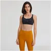 Yoga-outfit vrouwen sport beha shirts lu-47 gymvest push up fitness tops y ondergoed lady shake proof verstelbare druppel levering buitenshuis dhckky