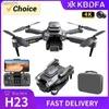 Drones KBDFA H23 RC Drone Professional Dual Hd Camera Photography Aerial Photography FPV Hélicoptère Évitement de pliage RC Four Hélicoptère Toys WX