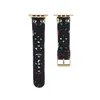 Designer Apple Watch Band 38 40 41 42 44 45 49 mm Flower Leather Watchs Strap Polsband voor IWatch 8 7 6 5 4 SE Designer Watchbands