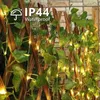 Декоративные цветы 2/5/10M Фальшивые зеленые виноградные лозы с огнями листья плюща Светодиодные гирлянда для спальни Свадебная стена декор дома