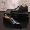 Casual Shoes Fashion Trend Black White Leather Loafers Men's Oxfords Formal Zapatillas Hombre