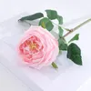 Fleurs décoratives 1pc-Feeling Hydrating Roses Artificial Wedding Bride Bouquet Real Touch Rose Party Party Home Decoration Floral