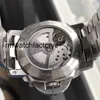 Montre de poignet de plongée Panerai mâle Luminor 1950 Série Automatique mécanique acier Date du fuseau horaire Mobile Storage Titanium Metal Watch 44mm Black Disk Pam00347