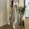 Use 2024 Summer New Internet Red Fashion Hollow Design Sentir frio e fresco vestido feminino grávida