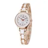 Armbanduhr Mode Frauen Quarz Uhr Wasserdichtes Edelstahl Klassische Dial Klassische Uhren für Geschenkreisen Einkaufsarbeit einkaufen