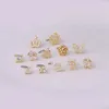 Body Arts Gift Butterfly Star Snake Crown Punk Style Zircon Nose Nail Titanium Steel Piercing Jewelry L Formed Noses Studs D240503