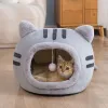 Houses New Deep Sleep Comfort In Winter Cat Bed Iittle Mat Basket Small Dog House Products Pets Tent Cozy Cave Nest Indoor Cama Gato