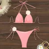 Kvinnors badkläder 2024 NY SEXY BIKINI SWIMSuit Womens 3D Bikini Set Huludao baddräkt