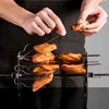 Accesorios de herramientas de barbacoa Oven la jaula de acero inoxidable carne de acero inoxidable. Ejecutivo antiadherente Kebab creador de kebab con tostador de toster de entrega de gotas