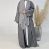 Vêtements ethniques 2024 Ramadan Khimar Abaya Saudi Arabie Turquie Islam Broderie Moon Cardigan Musliman Robe de prière Robes pour femmes