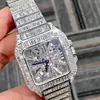 Orologio di lusso di qualità premium ghiacciata VVS Moissanite hip hop orologio a forma quadrata hip hop vvs orologi diamanti moissanite per uomini