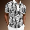Heren plus tees polos 2024 nieuwe kunst hd digitale olieverfschildering kleurrijk 3D printing casual poloshirt rits ritssluiting korte mouw t-shirt t shirts tops