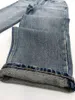 Jeans pour femmes décoration de chaîne de métal pour femmes hautes taille nostalgique bleu denim jean automne