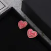 Designer C Earring Brand Luxury Stud Earring Women Fashion Sieraden Metal Letter City Pink Hartvormige Silver Earrings Jeweler Woman Cadeau