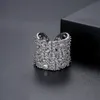 Роскошное кольцо дизайнера для женщин Медное покрытие AAA Циркон Микро вставка