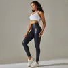 Pantaloni da donna in pelle per le donne con fitness elastico a vita alta