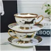 Tasses Bone China Porcelaine Coffee tasses mignonnes grande capacité 500 ml Drinkware Birthday Gift Room Decoration Drop Livrot Home Garden Kitc OT7N3