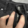 Nouveaux chromees pour hommes jeans shorts font de vieux jeans lavés jeans hip hop chrome courte genou leght jeans coeur croix de broderie imprimés jeans de haute qualité décontractés A11