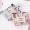 Kawaii Cartoon Canvas Coin Bags Purse Small Floral Clutch for Women Change Purses Kids ID Credit Card Holder 240428