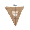 Banner vlaggen Mr Mrs Love Heart Vintage Wedding Banner Jute Bunting Photo Props Marry Rustic Garland Flag Party Wedding Decoratie 5BB5801