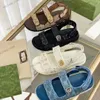 papà sandali designer donne ricamato g cinghie slingback logo slips lussuoso piscina estate piscina per muli all'aperto piattaforma piena di suole di nonno gancio di sandalo sandalo