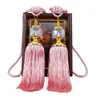 1pair rétro style Euro Faux Crystal glandissels Fringe rideau Tieback Bandage Corde Fence Drapes Decoration 240429