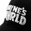 Ball Caps Waynes World Black Cap Baseball Hat Fashion Role Playing Style Borduurde Truck Hat Unisex Mesh Hat Verstelbare maat T240429