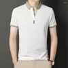 Herren Polos Sommer kurzärmeliges Polo-Hemd Sweatwear Revers Casual Top Classic Male Marke Basic V-Ausschnitt Leichtes Gewicht